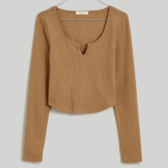 Madewe Tops - NWT Madewell Split-Neck Long-Sleeve Tee